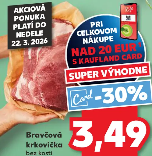 Bravčová krkovička bez kosti v celku