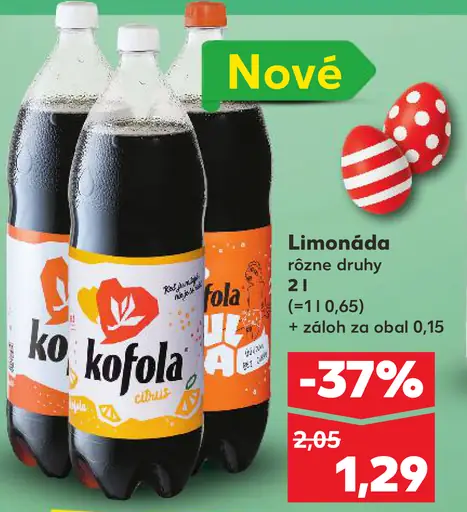 Kofola limonáda rôzne druhy