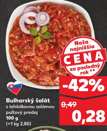 Bulharský šalát s lahôdkovou salámou