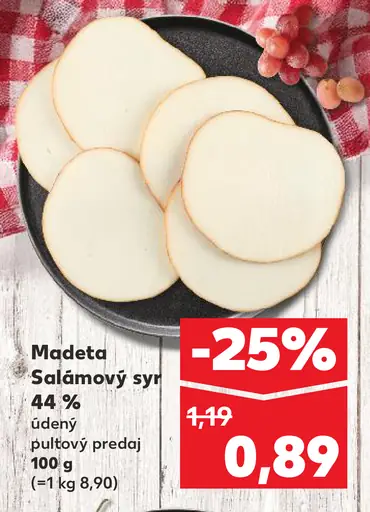 Madeta Salámový syr 44 %