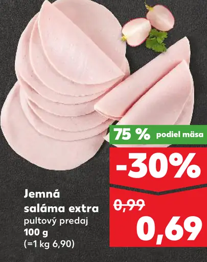 Jemná saláma extra pultový predaj