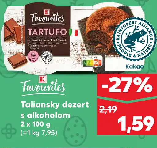 Favorites taliansky dezert s alkoholom