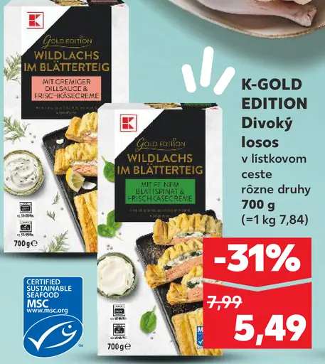 Divoký losos v lístkovom ceste rôzne druhy