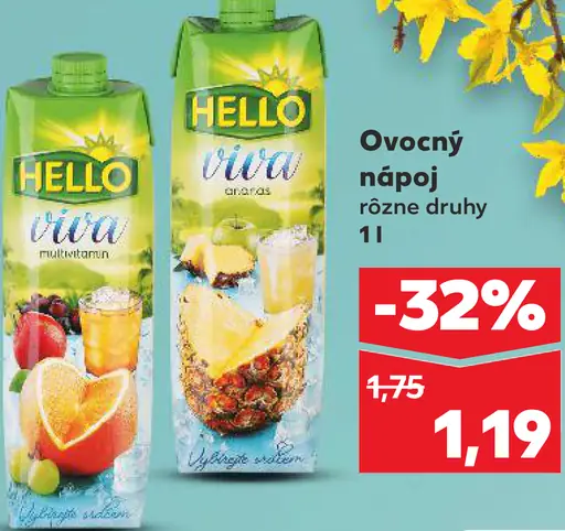 Hello ovocný nápoj rôzne druhy