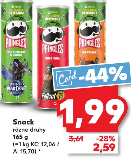 Pringles Snack rôzne druhy