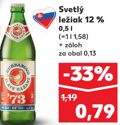 Krušovice svetlé pivo, 10 % plechovka