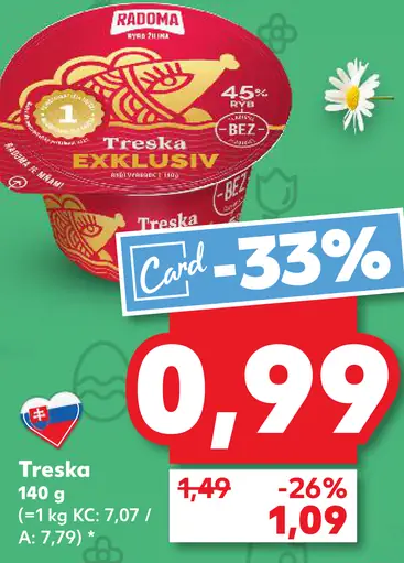 Radoma Treska Exklusiv rybia nátierka