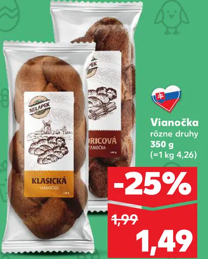 Klasik Vianočka briošková pečivo rôzne druhy