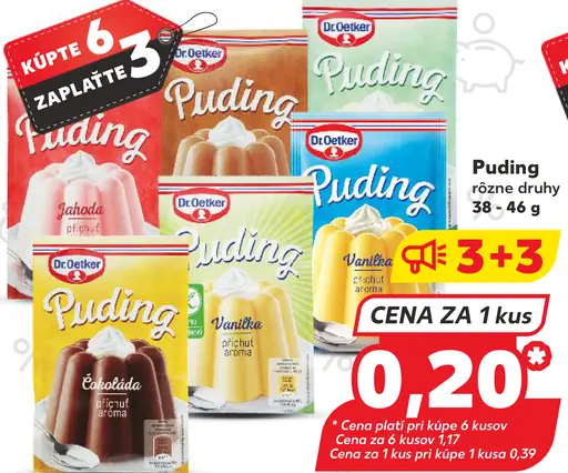 Dr. Oetker Puding rôzne druhy