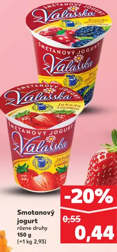 Valaská smotanový jogurt rôzne druhy
