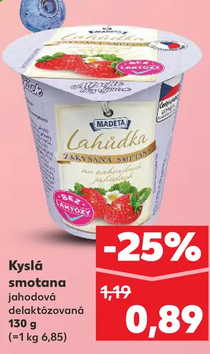Madeta Lahôdka kyslá smotana jahodová delaktózovaná
