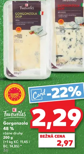 K-Favourites Gorgonzola DOP syr