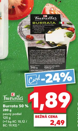 K-Favourites Burrata 50 % syr