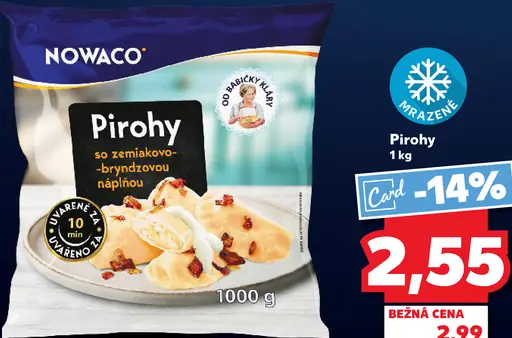 Nowaco Pirohy so zemiakovo-bryndzovou náplňou