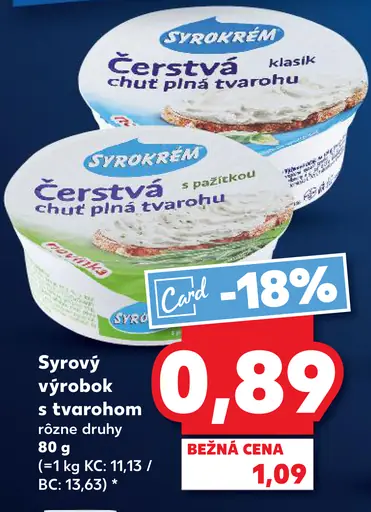 Syrokrem čerstvá chuť plná tvarohu klasik