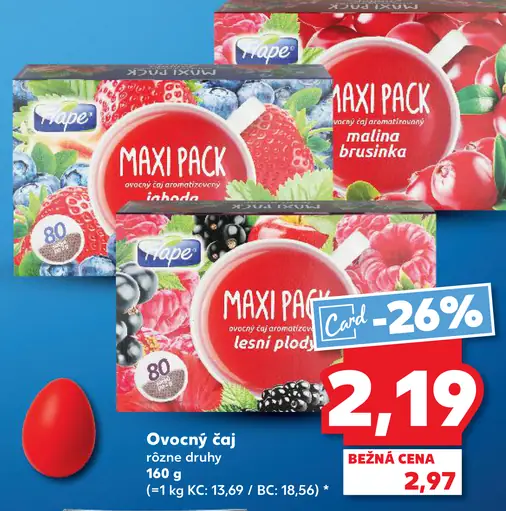 TAPE ovocný čaj rôzne druhy