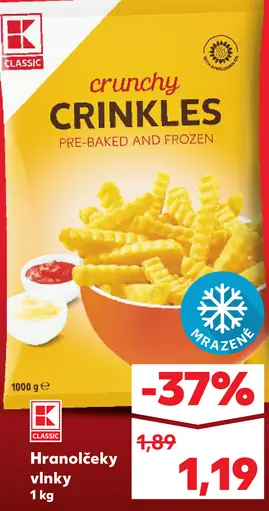 K-Classic Hranolčeky vlnky mrazené