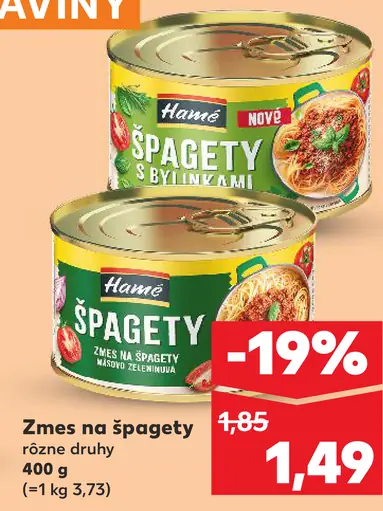 Hamé zmes na špagety s bylinkami