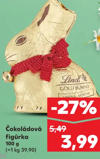 Lindt Gold Bunny dutá figúrka z mliečnej čokolády