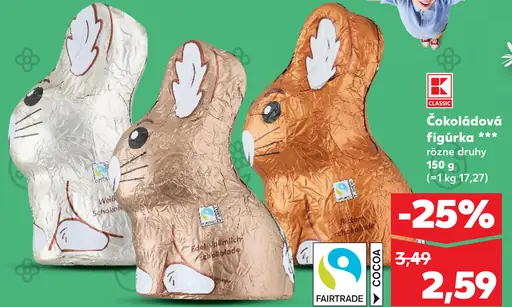 K-Classic čokoládové figúrky Schoko Hasen