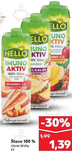 Hello Imuno Aktiv 100 % šťava