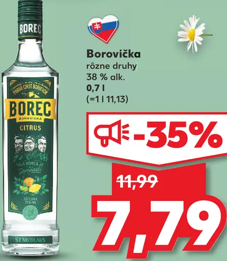 Borec borovička citrus