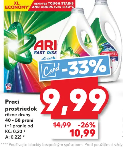 Ariel prací prostriedok