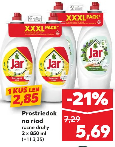 Jar prostriedok na riad rôzne druhy