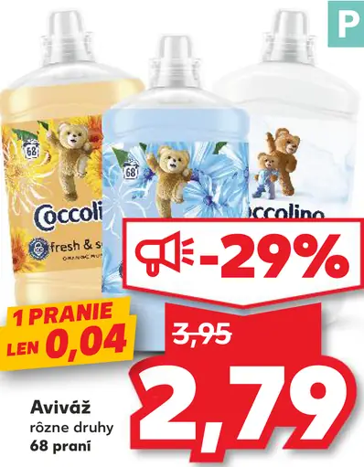 Coccolino aviváž rôzne druhy