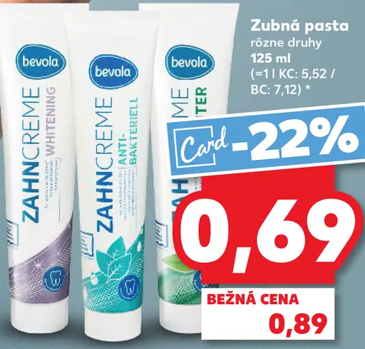 Bevola Zubná pasta