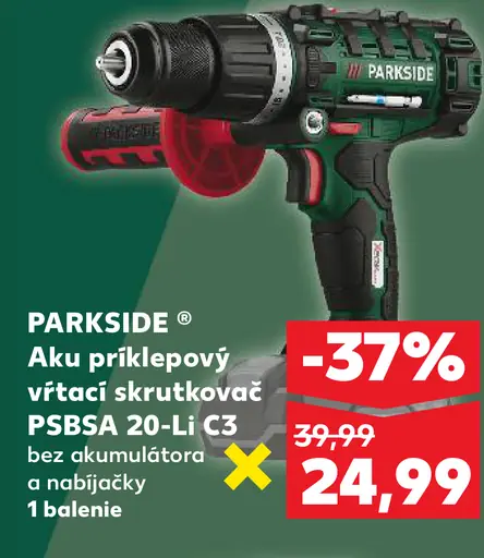 Parkside Aku príklepový vŕtací skrutkovač PSBSA 20-Li C3