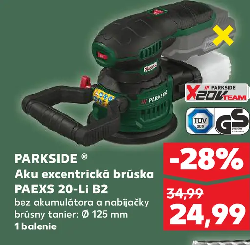 Parkside aku excentrická brúska PAEKS 20-Li B2