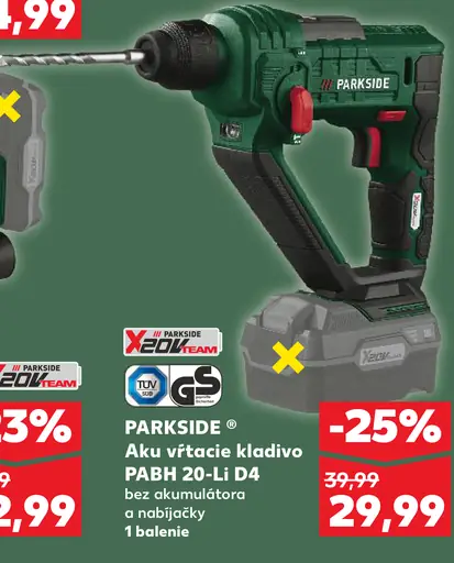 Parkside Aku vŕtacie kladivo PABH 20-Li D4
