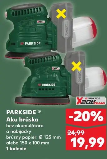 Parkside aku brúska