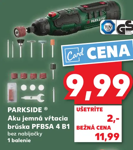 Parkside aku jemná vŕtacia brúska PFBSA 4 B1