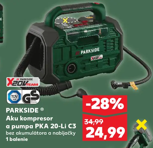 Parkside aku kompresor + pumpa PKA 20-Li