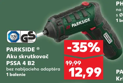 Parkside aku skrutkovač PSFS 4 B2