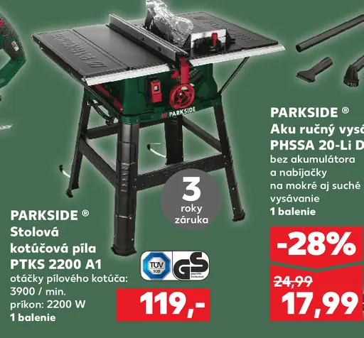 Parkside stolová kotúčová píla PTKS 2200 A1