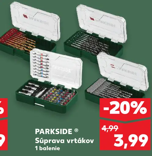 Parkside Súprava vrtákov