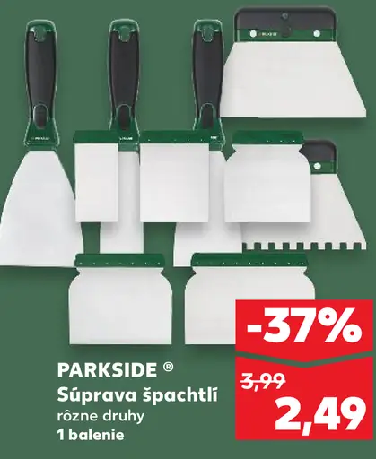 Parkside súprava špachtlí rôzne druhy