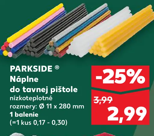 Parkside náplne do tavnej pištole nízkoteplotné