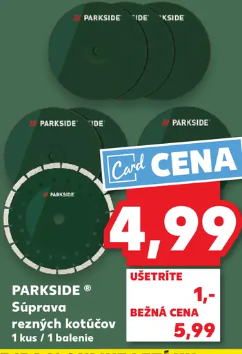 Parkside súprava reznych kotúčov