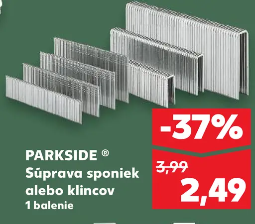 Parkside súprava spôn alebo klincov