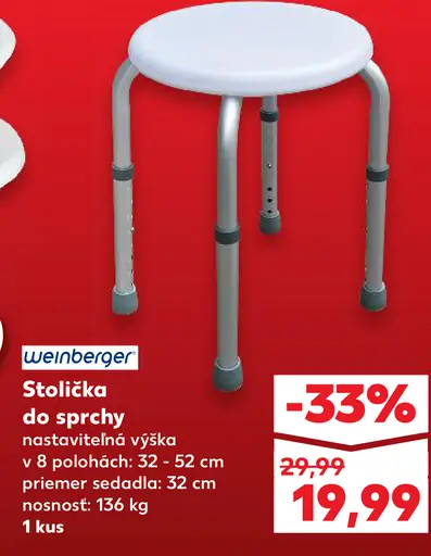 Weinberger Stolička do sprchy a vane