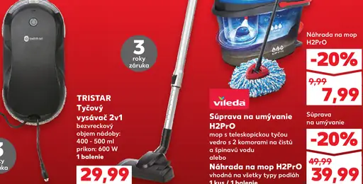 Tristar Tyčový vysávač 2v1 bezvreckový