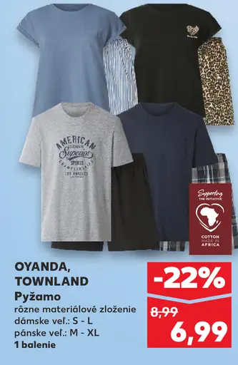 OYANDA, TOWNLAND Pyžamo dámske a pánske
