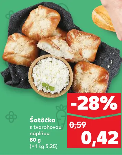 Šatôčka s tvarohovou náplňou