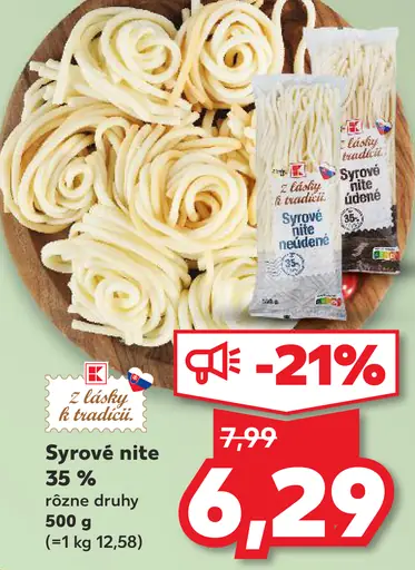 Sýrové nite 35 % rôzne druhy