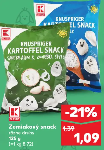 K-Classic Knuspriger Kartoffel Snack Sauerrahm & Zwiebel Style