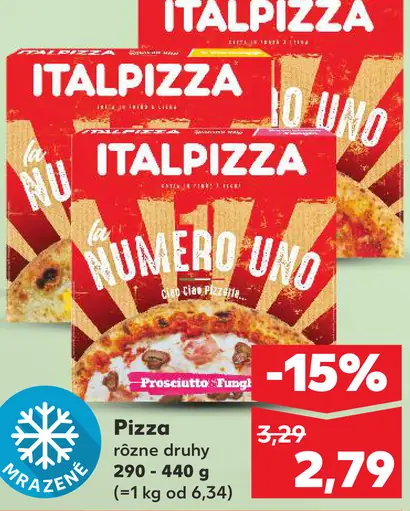Italpizza pizza rôzne druhy mrazená